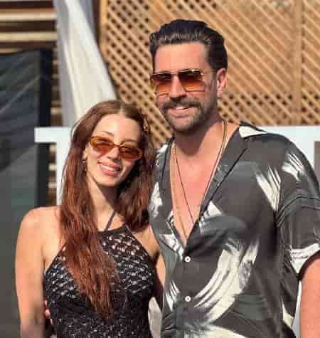 turkish actor Çağlar Ertuğrul and his girlfriend at ELLE summer event in bodrum with alp navruz