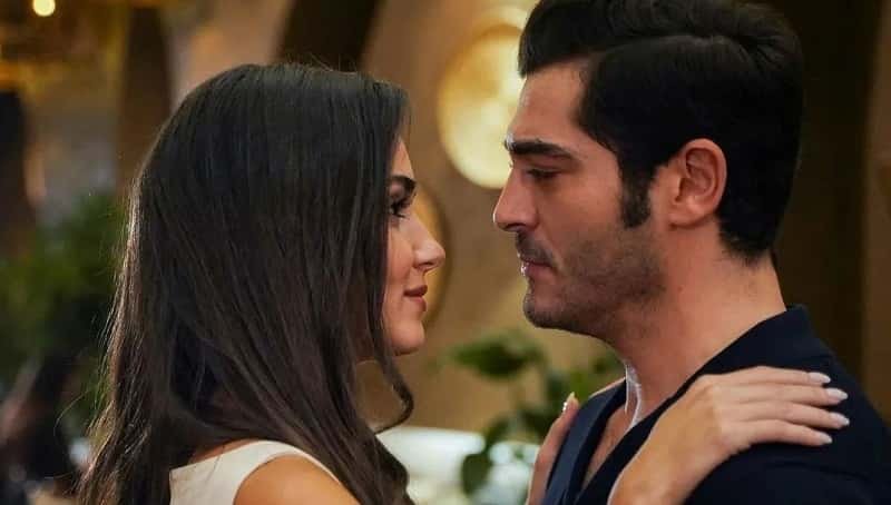 actors Burak Deniz and Hande Erçel in New Turkish TV Series Bambaşka Biri