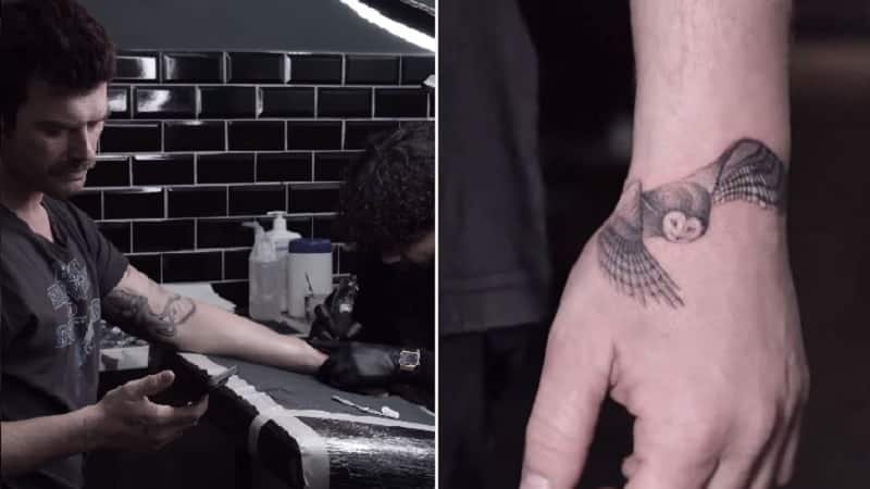 K Van Tatl Tu Unveils New Owl Tattoo What S The Meaning Bit Pix   Kivanc Tatlitug Tattoo Min 